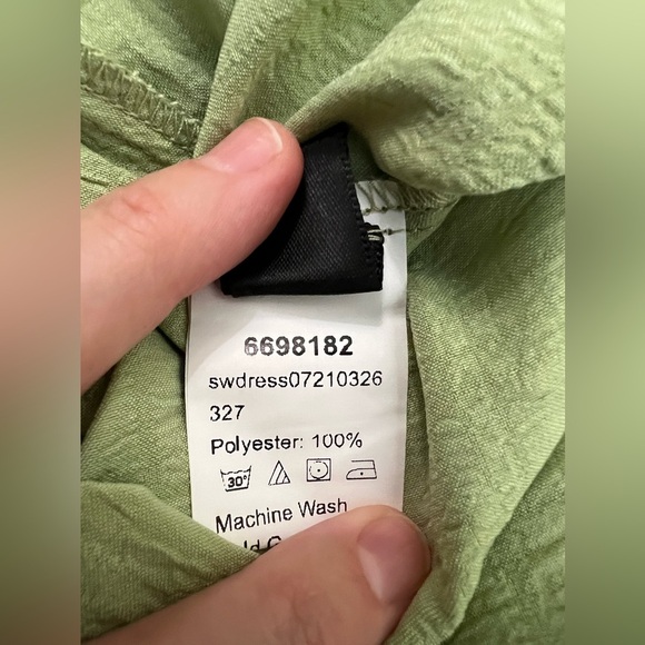 Shein tie front shirred waist cami dress - Picture 6 of 8